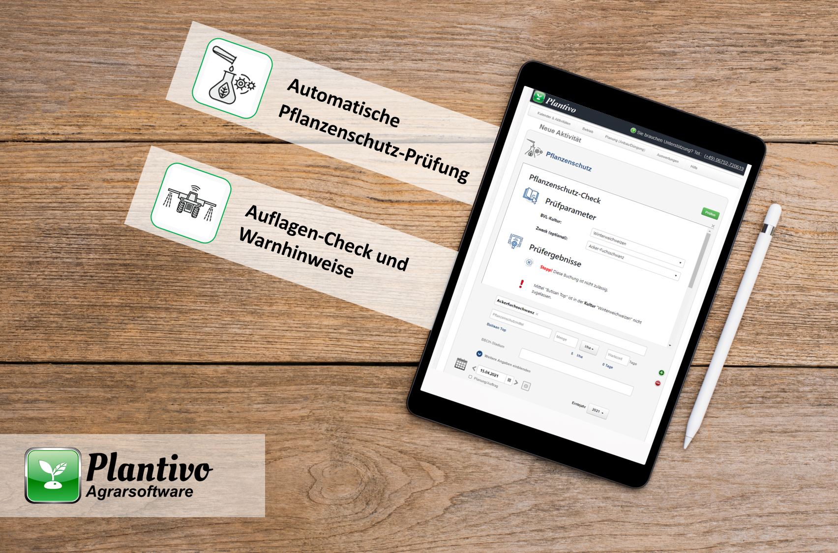 Plantivo Pflanzenschutz Prüfung Ackerschlagkartei